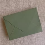 "Mid Green A7 Venetian Flap Envelope | Pack of 25" - Envelopes in green by Ivory Invitations