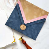 "A7 Camel Velvet Envelopes (Set of 10)" - Envelopes in natural by Caroline Russo