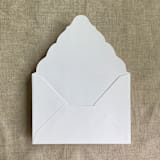 "White A7 Venetian Flap Envelope | Pack of 25" - Envelopes in white by Ivory Invitations