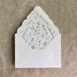 "White A7 Venetian Flap Envelope | Pack of 25" - Envelopes in white by Ivory Invitations