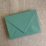 "Matcha tea green A7 euro flap envelope | pack of 10" - Envelopes in green by Ivory Invitations