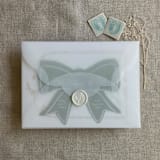 "White scallop laser cut vellum envelope for 5x7 card | pack of 10" - Marketplace Envelopes in white by Ivory Invitations