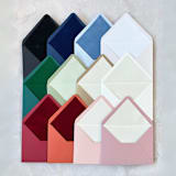 "Set of 10, Envelopes with Velvet Liner Elegant, Custom Colors Handmade Envelopes, Euro Flap" - Envelopes in multicolorassorted-colors by Self Stationery