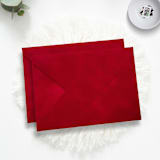 "A7 Red Velvet Envelopes (Set of 10)" - Envelopes in red by Caroline Russo