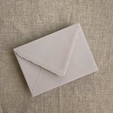 "Bare blush A7 deckled edge euro flap envelope | PACK of 10" - Envelopes in beige by Ivory Invitations