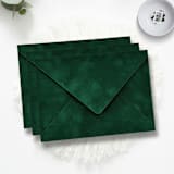 "A7 Green Velvet Envelopes (Set of 10)" - Envelopes in green by Caroline Russo