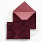 "A7 Burgundy Velvet Envelopes (Set of 10)" - Envelopes in red by Caroline Russo