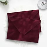 "A7 Burgundy Velvet Envelopes (Set of 10)" - Envelopes in red by Caroline Russo
