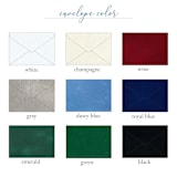 "Velvet Envelopes 5.5" x 7.5", A7 style, Custom Color – Set of 10" - Envelopes in red by Self Stationery