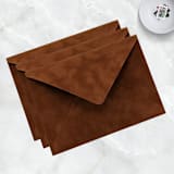 "A7 Brown Spice Velvet Envelopes (Set of 10)" - Envelopes in brown by Caroline Russo