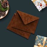 "A7 Brown Spice Velvet Envelopes (Set of 10)" - Envelopes in brown by Caroline Russo