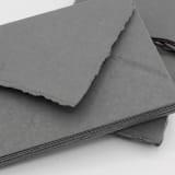 "A7 Cotton Deckled Edge Envelopes - Gray 5.25" x 7.25" Cotton Handmade Deckle Edge /  Gray Deckle Edge Envelopes, Set of 25" - Envelopes in gray by Ellie OBrien