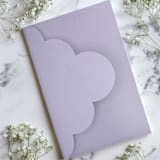 "Lavender Scalloped Edge Lightweight Cardstock A7 Envelope" - Envelopes in purple by The Savage Label
