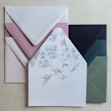 "A7 Pre-Lined Envelopes // Rain Forest (Set of 25)" - Envelopes in green by Clover and Lamb