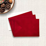 "Red Velvet Mini Envelopes with Note Cards for Gifts (Set of 10)" - Envelopes in red by Caroline Russo
