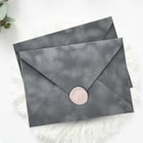 "A7 Gray Velvet Envelopes (Set of 10)" - Envelopes in gray by Caroline Russo