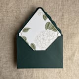 "Racing Green A7 Venetian Flap Envelope | Pack of 25" - Envelopes in green by Ivory Invitations