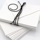 "A7 Cotton Deckled Edge Envelopes White - 5.25" x 7.25" Cotton Handmade Deckle Edge Envelopes, Set of 25" - Envelopes in white by Ellie OBrien