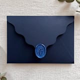 "Wavy Edge Decorative Envelopes, Premium Wedding Invitation Suite A5, Custom Color, Set of 10" - Envelopes in beige by Self Stationery