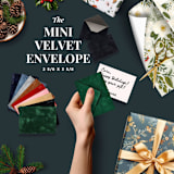 "Mini Green Velvet Envelopes with Blank Note Cards for Gifts (set of 10)" - Envelopes in green by Caroline Russo