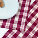 "Abigail Plaid Handwoven Cotton Placemats, Set of 4" - Placemats in red by Archive New York