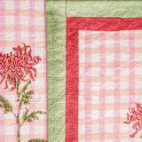 "Dahlia Gingham Blockprint Placemat" - Placemats in pink by Michelle Pham