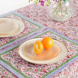 "Pink Arch Blockprint Placemat" - Placemats in pink by Michelle Pham