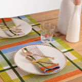 "Modernist Striped Placemat" - Placemats in multicolorassorted-colors by Inner Child