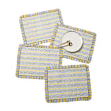 "Provence Blockprint Placemat in Butter Yellow" - Placemats in yellow by Inner Child