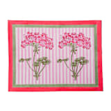 "Pink Hydrangea Blockprint Placemat" - Placemats in pink by Michelle Pham