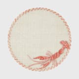 "Straw lobster placemat, set of four" - Placemats in red by Joanna Buchanan
