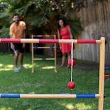 "Yard Games Ladder Toss Double Ladder Ball Game" - Wedding Games in beige by Kevin Muellerleile
