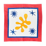 "Celestial Matisse Blockprint Napkins, Set of 4" - Napkins in multicolorassorted-colors by Inner Child