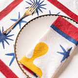 "Celestial Matisse Blockprint Napkins, Set of 4" - Napkins in multicolorassorted-colors by Inner Child