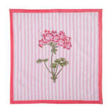 "Pink Hydrangea Blockprint Napkins, Set of 4" - Napkins in pink by Inner Child