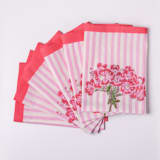 "Pink Hydrangea Blockprint Napkins, Set of 4" - Napkins in pink by Inner Child