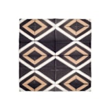 "Tisa Black Cotton Table Napkin" - Napkins in black by Anjali Purohit