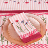 "Wildflower Blockprint Napkins, Set of 4" - Napkins in pink by Inner Child