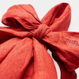 "Bow linen napkin, berry, set of two" - Napkins in red by Joanna Buchanan