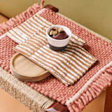 "Oak Brown Cotton Table Napkin ( set of 4 )" - Napkins in brown by Anjali Purohit