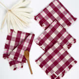 "Abigail Plaid Handwoven Cotton Party Napkins, Set of 4" - Napkins in red by Archive New York