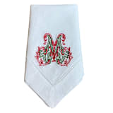 "Custom Embroidered Dinner Napkins Set of 4" - Napkins in white by Virginia Marcello