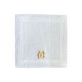 "Monogram Cocktail Napkins" - Napkins in white by Virginia Marcello