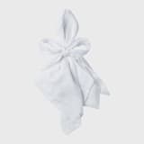"Bow linen napkin, white, set of two" - Napkins in white by Joanna Buchanan