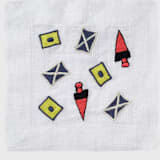 "Nautical cocktail napkins" - Napkins in multicolor by Joanna Buchanan