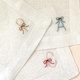 "Personalize Ribbon Letter Cocktail Napkins - Set of 4" - Napkins in white by Jessica Penley