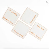 "Liquored Up Cocktail Napkins, Set of Four" - Napkins in multicolor by REVELRY by Purvi Padia