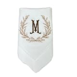 "Custom Monogram Embroidered Napkins" - Napkins in white by Virginia Marcello
