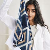 "Tisa Indigo Table Napkin ( set of 4 )" - Napkins in blue by Anjali Purohit