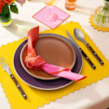 "Lollipop Twill Napkins (Set of 4)" - Napkins in pink by ATELIER SAUCIER